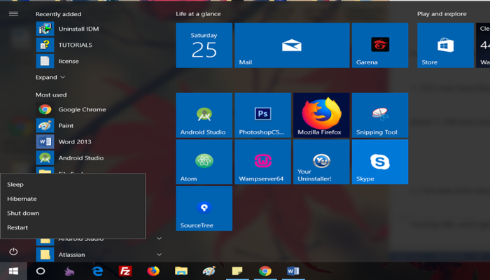 Máy tính để bàn đang ở chế độ Shutdown giúp tiết kiệm điện năng tối đa